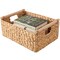 Best Choice Products Wicker Storage Basket, Shelf Basket w/ Wooden Handles, Rectangular Storage Bin